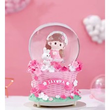 Giftmoda Orta Boy Işıklı Müzikli Sakura Kar Küresi
