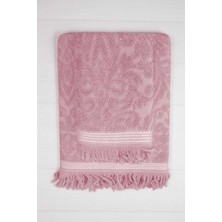 Mira Home 2 Parça Jakarlı Banyo Havlu Takımı &AMP;#37;100 Pamuklu 90X150 cm Arden Pembe