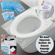 Hijyen Kiti 50 Adet Tekli Paketli Klozet Naylonu | Seyahat & Hijyen Örtüsü