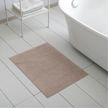 Buti Bej Banyo Paspası – Ayak Izli Kaymaz Tabanlı Wellsoft Paspas, Yumuşak & Emici 45X65 cm (103424)