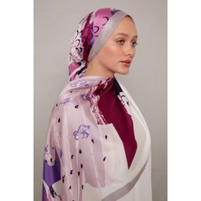 Levidor Menekşe Fırçalı Desen Twill Şal