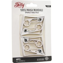 Marsilyan 4 Parça Plastik - Yaylı Masa Örtüsü Mandalı Kıskacı (K95)