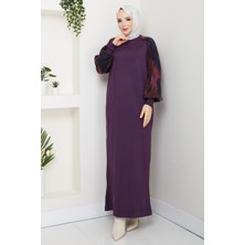 Pamuk Butik Kadın Kolu Ipek Kupra Merserize Triko Elbise -PMK484