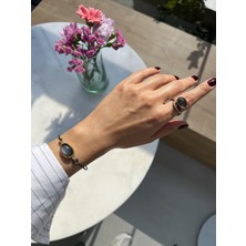 Rutilli Kuvars Taşlı El Işi Tasarım Yüzük