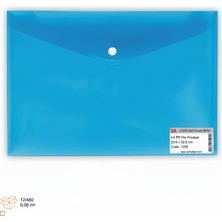 3A Çıtçıtlı Zarf Dosya 18 Micron Şeffaf / Renkli  5 Adet