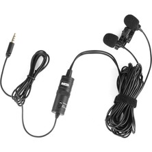 Boya BY-M1DM Çok Yönlü Ikili Yaka Mikrofonu, Siyah