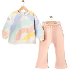 BeU Kids 440947 Kız Çocuk 3 Iplik Rainbow Soft Eşofman Takımı