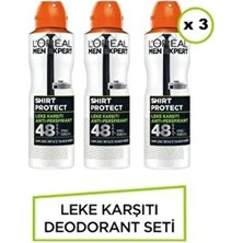 L'Oréal Paris Men Expert Loreal Paris Expert Shirt Protect Anti Perspirant Deodorant 150 ml x 3 Adet
