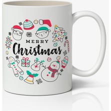 Toyaso Kişiye Özel Yılbaşı Sevimli Kediler Christmas Temalı Beyaz Kupa Bardak Sevgiliye Arkadaşa Hediye V17