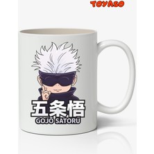 Toyaso Jujutsu Kaisen Gojo Anime Temalı Beyaz Kupa Bardak Sevgiliye Arkadaşa Hediye