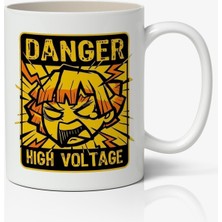 Toyaso Demon Slayer Iblis Keser High Voltage Anime Temalı Beyaz Kupa Bardak Sevgiliye Arkadaşa Hediye