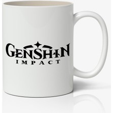 Toyaso Genshin Impact Logo Anime Temalı Beyaz Porselen Kupa Bardak