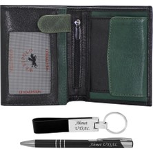 Westpolo West Polo  Deri Isme Özel Erkek Cüzdan Isme Özel Kalem ve Anahtarlık