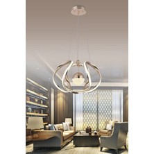 Avize Pazarı Nilüfer 3 Renk Gold ( Sarı Beyaz ve Gün Işığı ) Luxury LED Kristal Taşlı Avize Concept