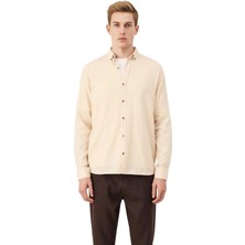 Ersefa Erkek Gardırobunun Zamansız Parçası Dokulu Yüzeyli Regular Kesim Uzun Kollu Gömlek Estetik