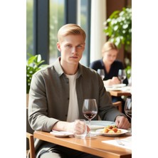 FRM Erkek Modern Slim Fit Düğmeli Yaka Flanel Gömlek Çok Yönlü Stil ve Konforlu Doku Dayanıklı
