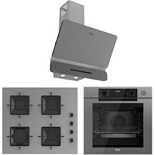 Ferre New Fryart & Steamart Ss 4 Göz Seriisi Ultra Sessiz Gri Ankastre Set ( QEP64CPR-SS208-D082-SA