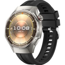 Sneezy Huawei Watch Gt6 Pro 46MM Ile Uyumlu Spor Silikon Metal Tokalı Soft Saat Kordonu