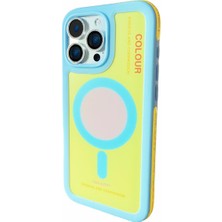 Boğazören iPhone 15 Pro Max Mavi Magsafe Kılıf Uyumlu Premium Arka Kılıf Güçlendirilmiş Köşe+Kamera-Shockproof