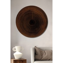 Teona Ahşap Ağaç Desenli Yağlı Boya Görünümlü Modern Ahşap Dekoratif Tablo Yuvarlak Tablo