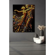 Teona Ahşap Dans Eden Enerjik Figürler Yağlı Boya Görünümlü Modern Sanat Ahşap Dekoratif Tablo Dikdörtgen Tablo