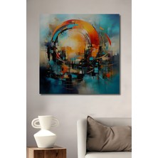 Teona Ahşap Modern Sanat Yağlı Boya Görünümlü Soyut Ahşap Dekoratif Tablo Dikdörtgen Tablo