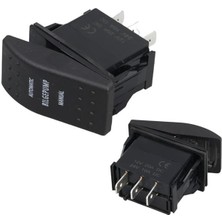 sintine Pompa Sembollü Işıksız Yaylı 3 Pinli On-Off 12-24V Marin Switch