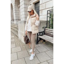 Fitilli Şardonlu Içi Polarlı Yüksek Bel Toparlayıcı Tayt