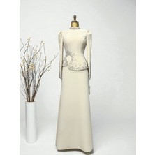 Halezade Moda Tesettür Damla Abiye