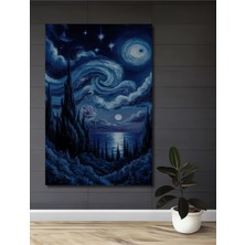 Teona Ahşap Yıldızların Dansı Yağlı Boya Görünümlü Modern Sanat Ahşap Tablo Dikdörtgen Tablo