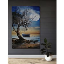 Teona Ahşap Deniz Manzarası Ahşap Dekoratif Tablo Yağlı Boya Görünümlü Sanat Eseri Dikdörtgen Tablo