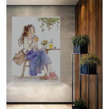 Teona Ahşap Güneşli Anılar Sulu Boya Görünümlü Ahşap Dekoratif Tablo Dikdörtgen Tablo