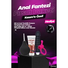 Lovexo Hediyeli Anal Set – Titreşimli Vibratör + Titreşimli Halka + Kayganlaştırıcı + Temizlik Pompası