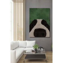 Teona Ahşap Sevimli Köpek Yağlı Boya Görünümlü Ahşap Dekoratif Tablo Dikdörtgen Tablo