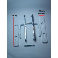 Pvc Plastik Barelli Yale Banyo Balkon oda ve  Saplamalı  Vidalı Içi Metal dışı plastik  Kapı Kolu Beyazzeymen hırdavat