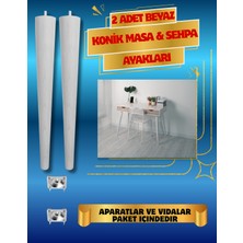 Orçin Ahşap 80CM 2 Li Konik -5cm Üst Çap- Masa Ayakları