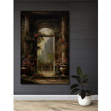 Teona Ahşap Roma Bahçesi Yağlı Boya Görünümlü Ahşap Dekoratif Tablo Dikdörtgen Tablo