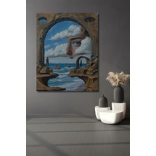 Teona Ahşap Salvador Dali Tarzı Rüya Gibi Yağlı Boya Görünümlü Ahşap Dekoratif Tablo Dikdörtgen Tablo