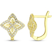 Assos Pırlanta Altın Tasarım Küpe - 14K