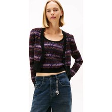Tommy Hilfiger Tjw Fairisle Desenli Kadın Siyah Kazak DW0DW21691BDS