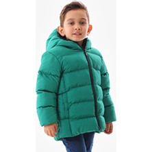 Unisex Çocuk Su ve Rüzgar Geçirmez, Iç Polar, Kapüşonlu, Cepli, Kışlık, Şişme Mont & Kaban RB-400