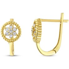 Assos Pırlanta Altın Tasarım Küpe - 14K