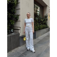 Khi-Zai Düğme Yakalı Gri Alt Üst Takım S3943