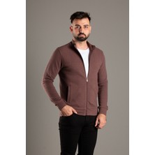 Zeki Özer Erkek Kahve Dokulu Hırka