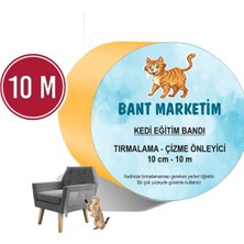 Evimdeyokyok Kedi Caydırıcı Eğitim Bandı, Mobilyalar Için Tırmalamaya Karşı Önleyici, %100 ŞEFFAF10 cm x 10 mt