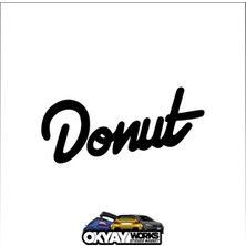 Okyay Works Donut Sticker - Siyah - Araba-Motosiklet Etiket Sticker