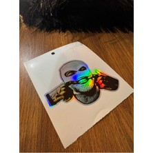 Okyay Works Maskeli Dijital Baskı Sticker - Araba-Motosiklet Etiket Sticker