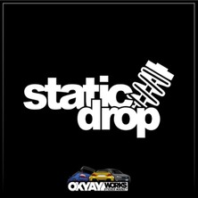 Static Drop Sticker - Beyaz