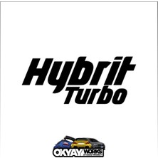 Okyay Works Hybrit Turbo Sticker - Siyah - Araba-Motosiklet Etiket Sticker