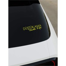 Düştük Ama Ölmedik Sticker - Sarı - Sarı